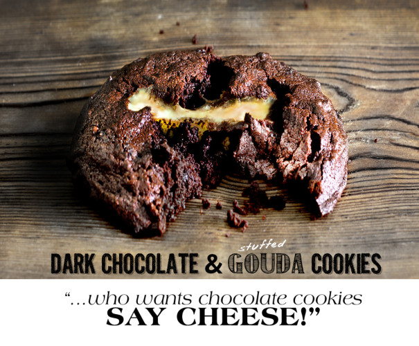 Lady and Pups likely pairing dark chocolate & gouda cookie