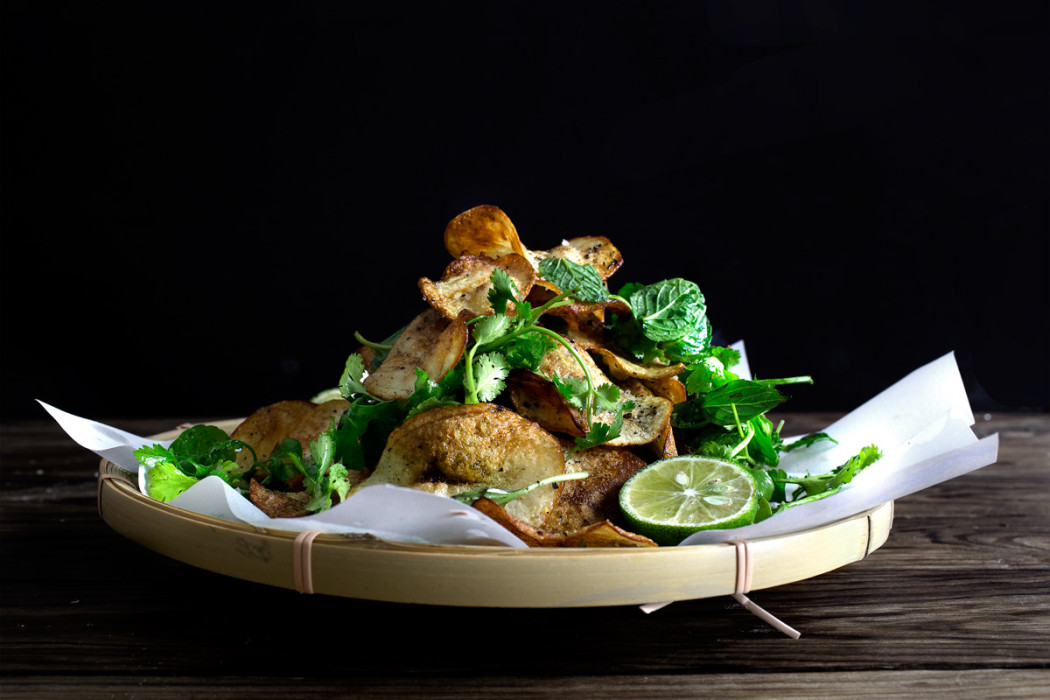 Lady and Pups POTATO CHIPS AND THAI HERBS SALAD