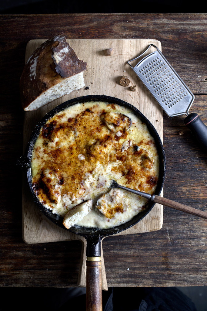 Lady and Pups | THREE CHEESE OYSTER GRATIN