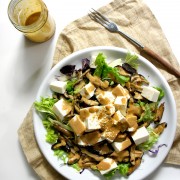 Tofu and Warm Mushroom Salad