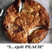 peach mascarpone pot pie + ginger molasses cookie lid