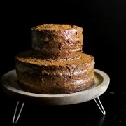 FAKE CHOCOLATE CAKE + REAL BANANA BUTTERCREAM