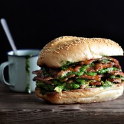 STACKED GREEN PIG SANDWICH