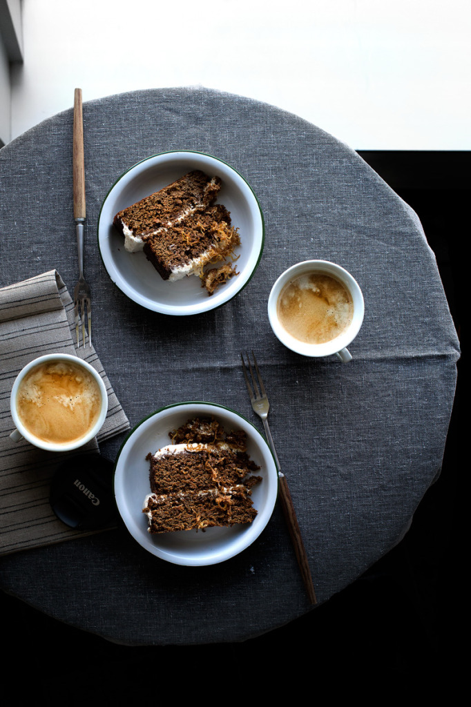 CARROT GINGERBREAD CAKE W/ CARDAMON FROSTING + GINGER FRIES Lady and Pups