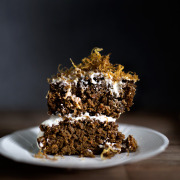 CARROT GINGERBREAD CAKE W/ CARDAMON FROSTING + GINGER FRIES
