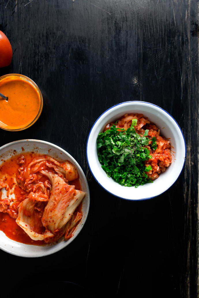FRIED PORK DUMPLING + KIMCHI NACHOS Lady and Pups