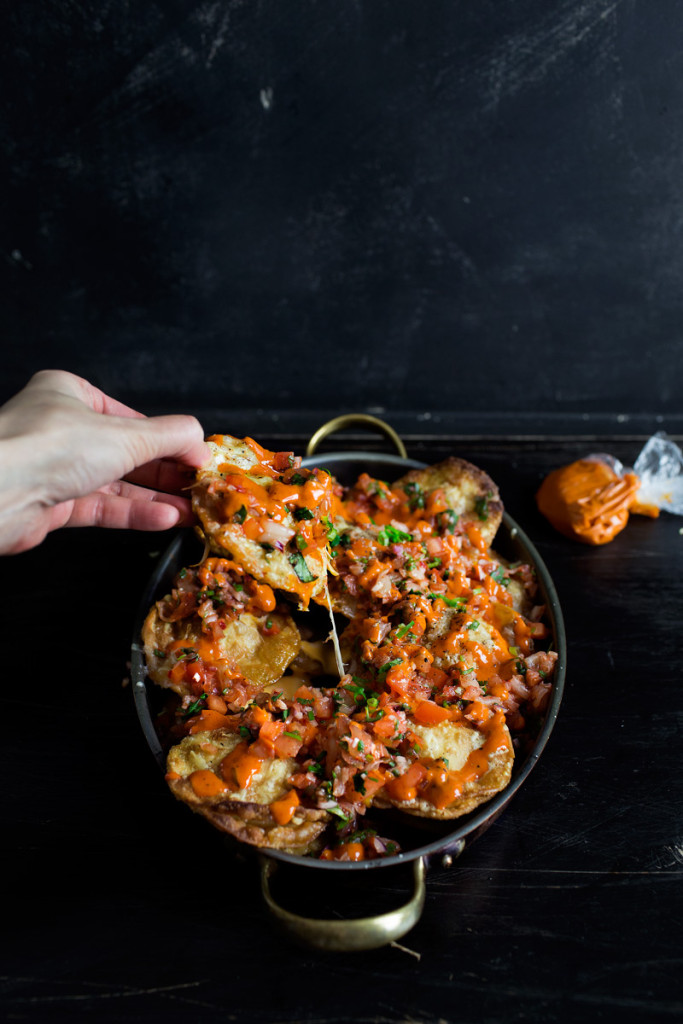 FRIED PORK DUMPLING + KIMCHI NACHOS Lady and Pups