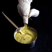 MASHED POTATO BUTTER AIOLI W/ FRIED CAPERS