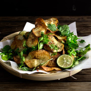 POTATO CHIPS AND THAI HERBS SALAD