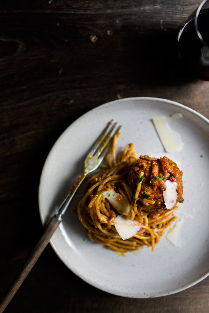 PEPPERONI MEATBALLS SPAGHETTI Lady and Pups