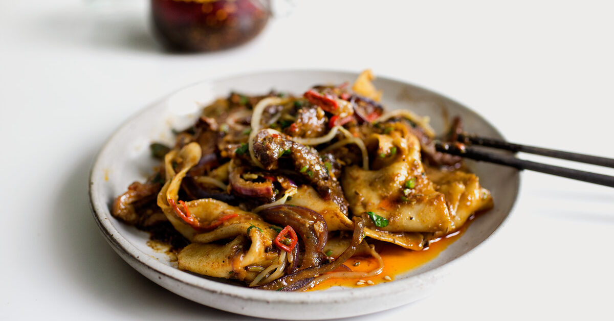 MY XIAN FAMOUS SPICY CUMIN LAMB HANDSMASHED NOODLES Lady and Pups