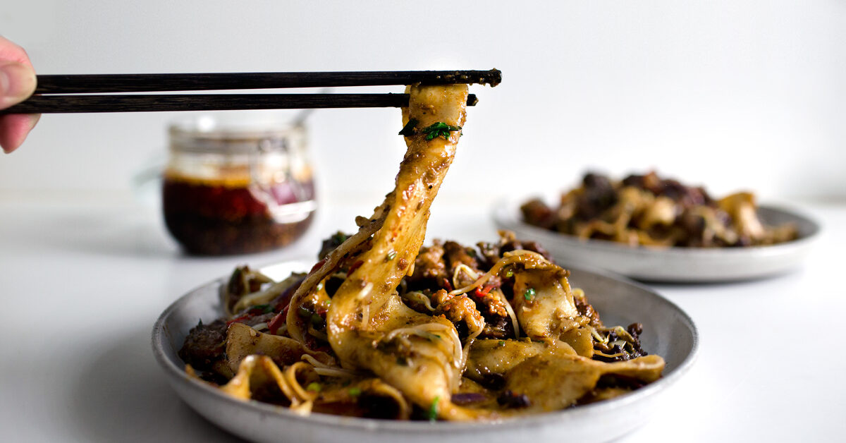 MY XIAN FAMOUS SPICY CUMIN LAMB HANDSMASHED NOODLES Lady and Pups