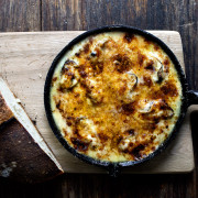 THREE CHEESE OYSTER GRATIN
