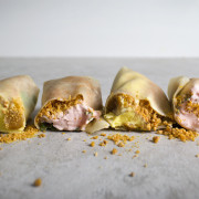 THE PARADOX OF ICE CREAM-SPRING ROLL W GROUND PEANUT BRITTLE
