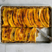RE-CONSTRUCTED BANANA AND PEANUT BUTTER MASCARPONE PIE
