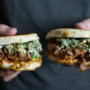 XI'AN STYLE SMUSHED LAMB MEATBALL BURGER