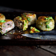 THE JADED DOOR-NAIL MEAT PIES RUBBED W/ SCALLION BUTTER