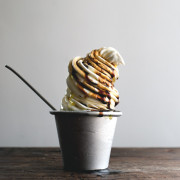 NO-CHURN MASCARPONE SOFT-SERVE W BALSAMIC VINEGAR