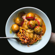 HONG KONG'S CURRY FISH BALLS OVER RAMEN