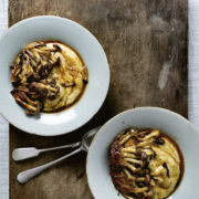 POPCORN POLENTA W/ MUSHROOM JUS