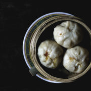 DIM SUM MONTH: PORK BELLY BUN W/ PEANUT BUTTER AND CAPER