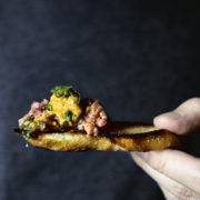 BEEF TARTARE WITH SEA URCHIN FROM THE NEIGHBORHOOD