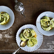 JALAPENO POPPER DUMPLINGS W/ PICKLING JUICE DIPPING SAUCE