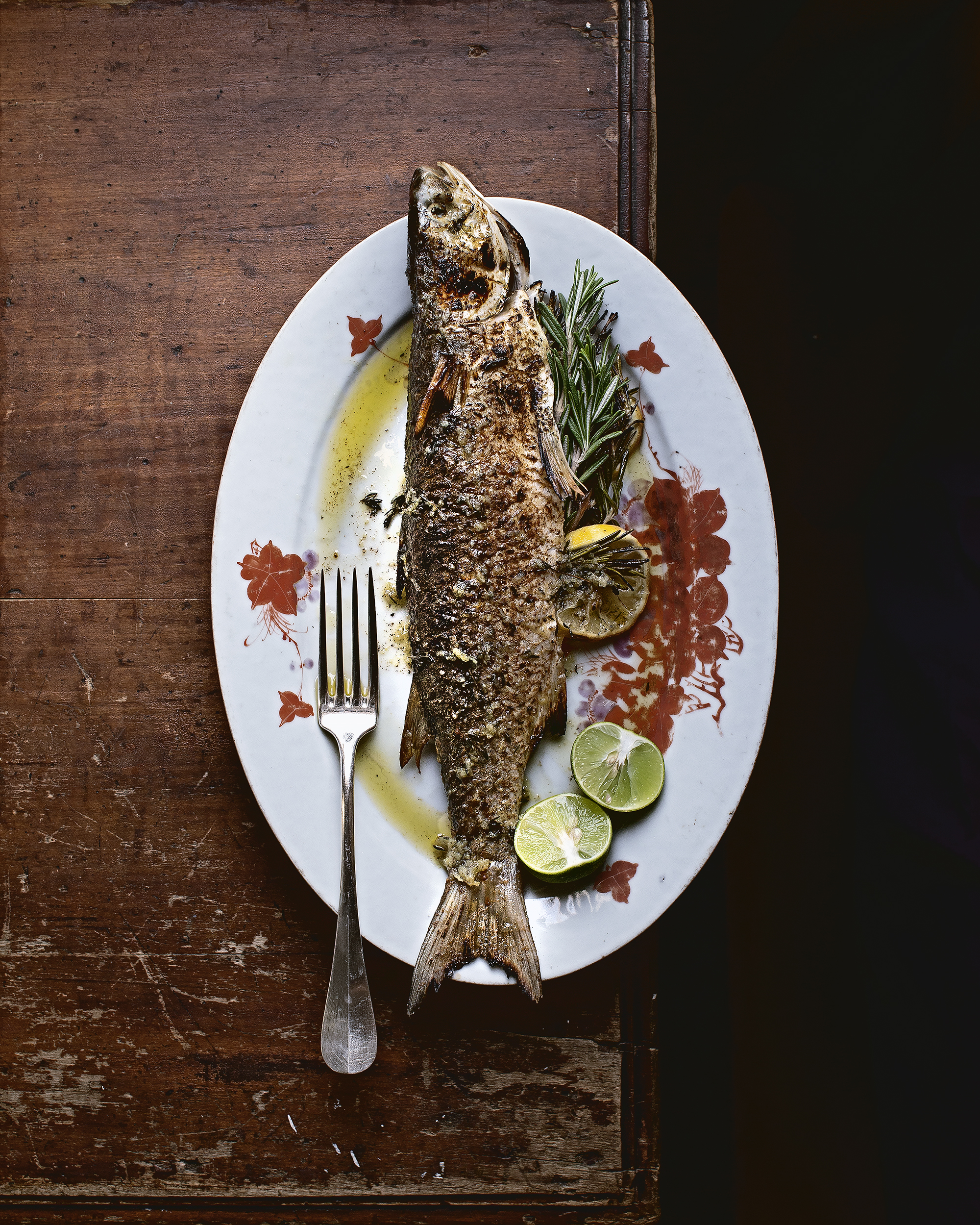 Perfect slow-grilled whole fish