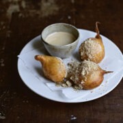 Glazed Tadpole-oca donuts w/ salted peanut dust