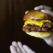 Chicken crackling smash burger