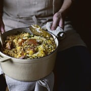 Bastardized pork belly biriyani