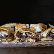 Failproof flakey pastry stuffed with mochi and chocolate