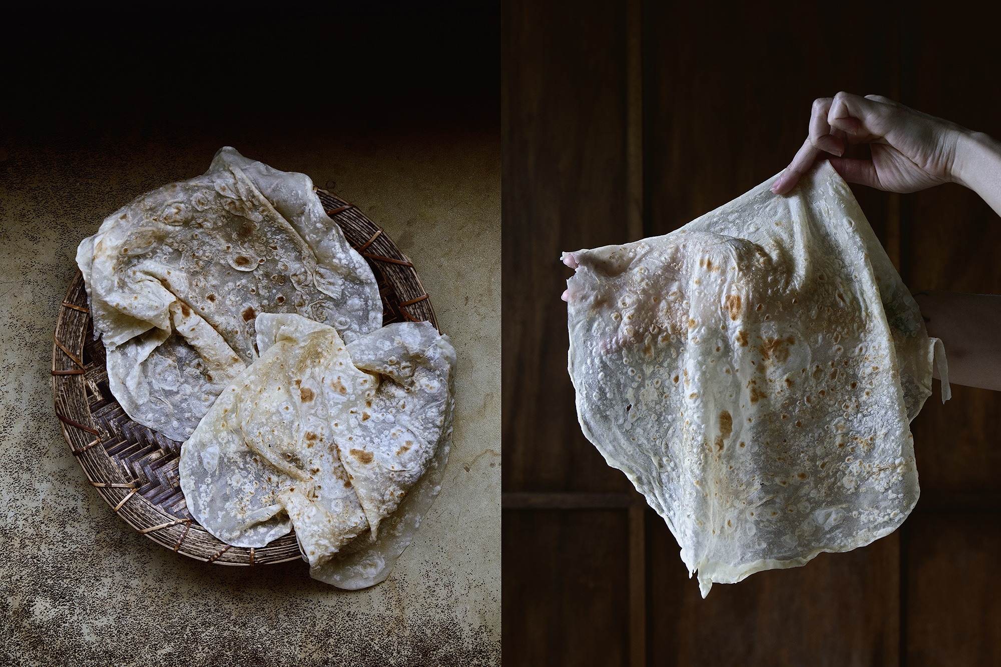 Paper thin soft chewy, Sonoran-style flour tortilla